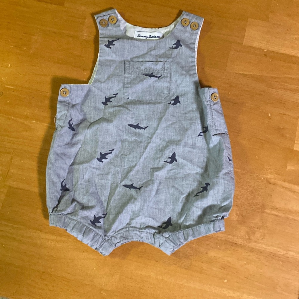 Tommy Bahama Blue Nautical 100% Cotton Size 3/6 months good condition
